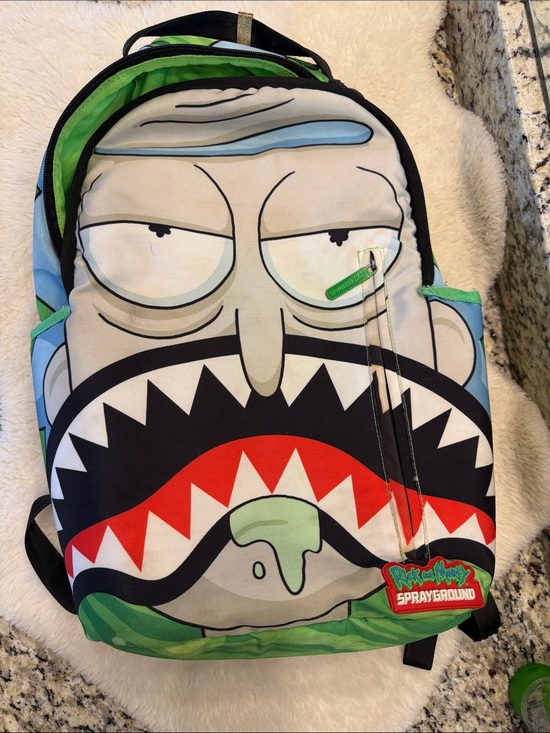 Sprayground Other - Sprayground Rick Face Backpack in Green, Black, Red, Blue